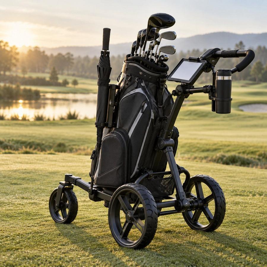 Accessoires montés sur un chariot de golf électrique