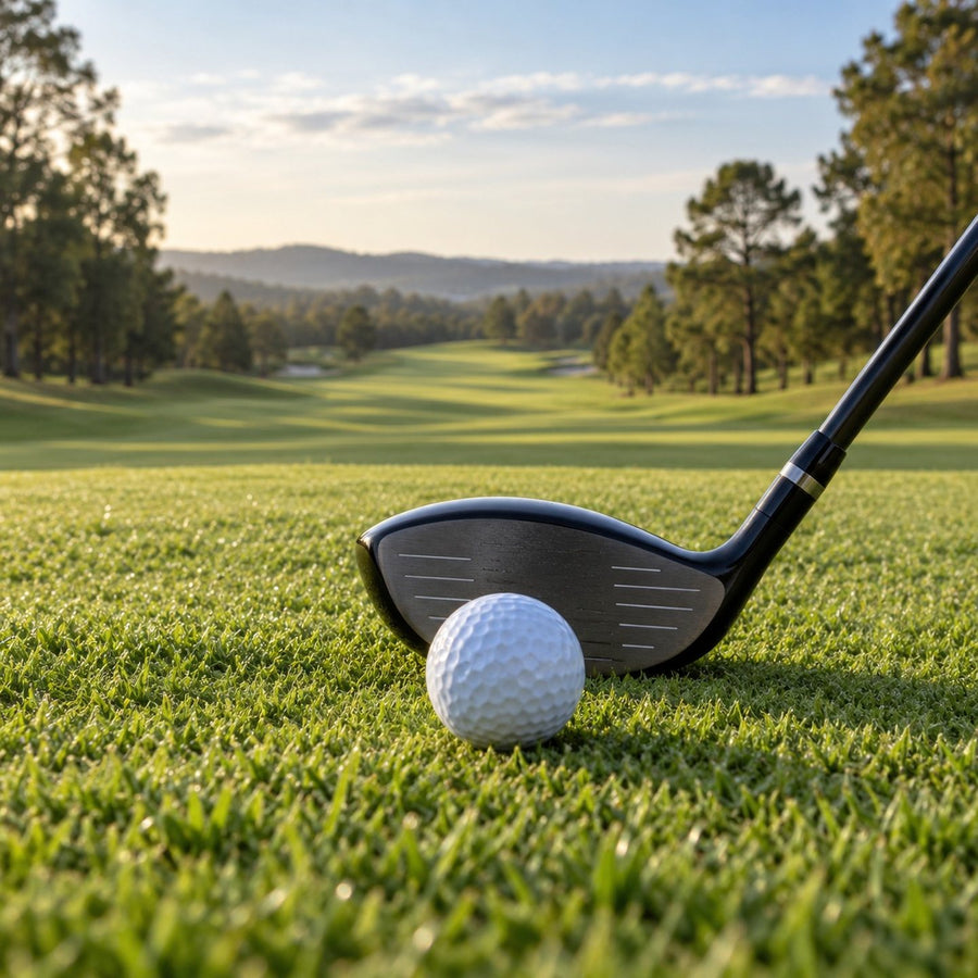 Bois de parcours derrière une balle sur le fairway