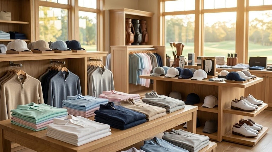 Pro shop de golf : polos, pulls, casquettes et chaussures