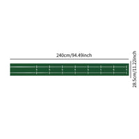 Tapis de putting golf 240 cm – motif vert uni avec lignes et repères de 2 à 9 pieds