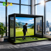 Cage de golf gonflable 3,5×1,5×2,8 m avec écran et parois en filet