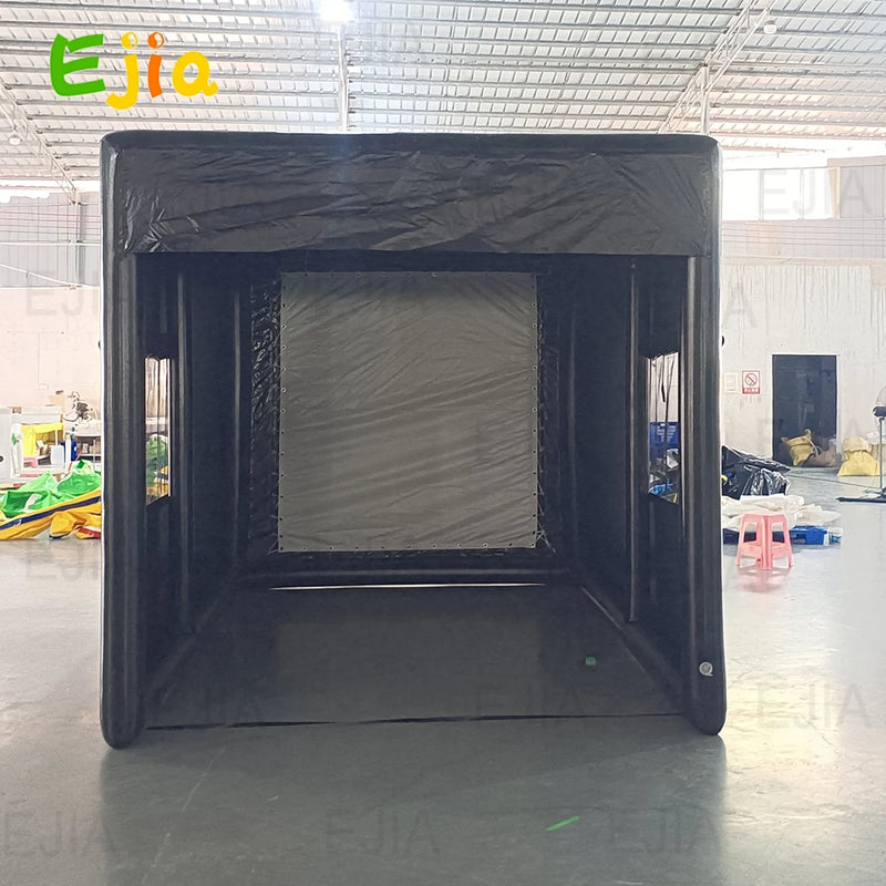 Boîtier de simulateur de golf gonflable – vue de face de la structure noire