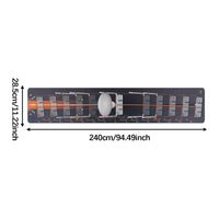 Tapis de putting golf 240 cm – motif gris anthracite avec trajectoire orange, 240 x 28,5 cm