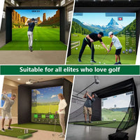 Cage de golf à cadre rembourré – exemples d'installation avec projecteur et capteur de balle