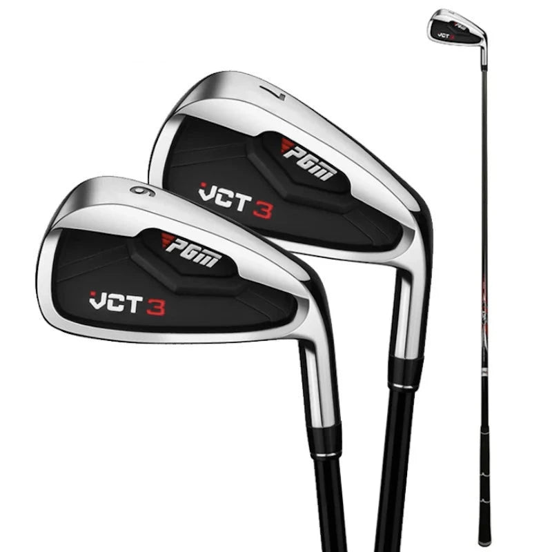 Fer de golf homme droitier à l'unité, du 5 au sand wedge, tête inox dos creux noir