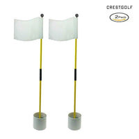 Drapeaux de putting green – lot de 2 ensembles blancs