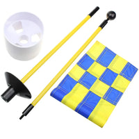 Drapeaux de putting green – coupelle, bâton en deux sections, base et drapeau d'un ensemble