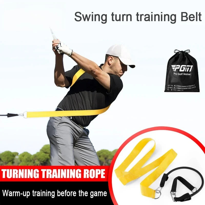 Corde élastique swing golf avec ceinture de rotation jaune ou rouge