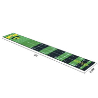 Tapis de putting portable – vue d'ensemble, 3 m sur 50 cm