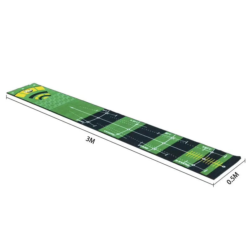 Tapis de putting portable – vue d'ensemble, 3 m sur 50 cm