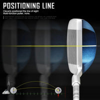 Chipper de golf – schéma de la ligne de visée et de la trajectoire de la balle