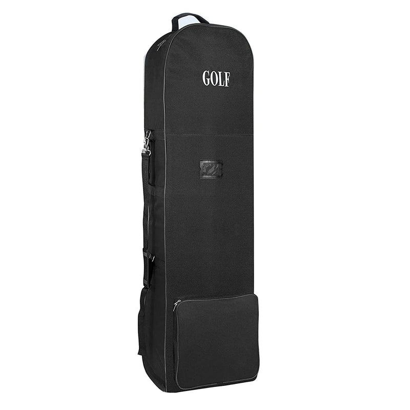 Housse de voyage golf pliable – vue de face, noire