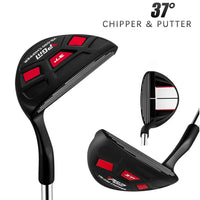 Chipper golf tête noire avec ligne de visée pour droitier loft 37°