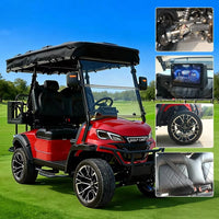 Voiturette de golf électrique 4 places compacte – carrosserie grise près de la mer