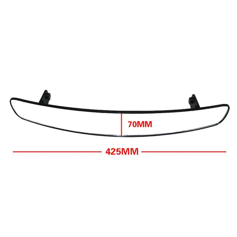 Rétroviseur voiturette de golf – dimensions, 425 mm de long et 70 mm de haut