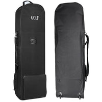 Housse de voyage golf pliable à roulettes en nylon 600D, noire