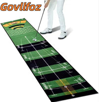 Tapis de putting portable 300 x 50 cm avec repères de distance