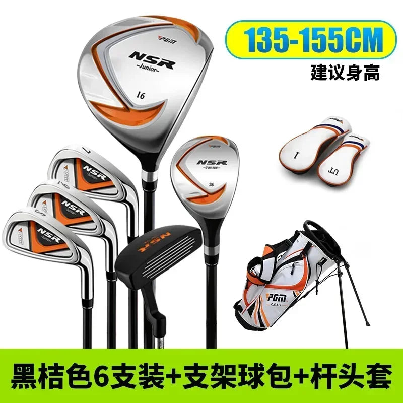 Set de golf enfant orange et noir – version pour enfant de 135 à 155 cm