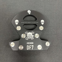 Putter maillet aluminium CNC – tête seule noire vue de dessus