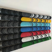 Grips de golf en fil de coton – grips noirs à zone colorée en rangées