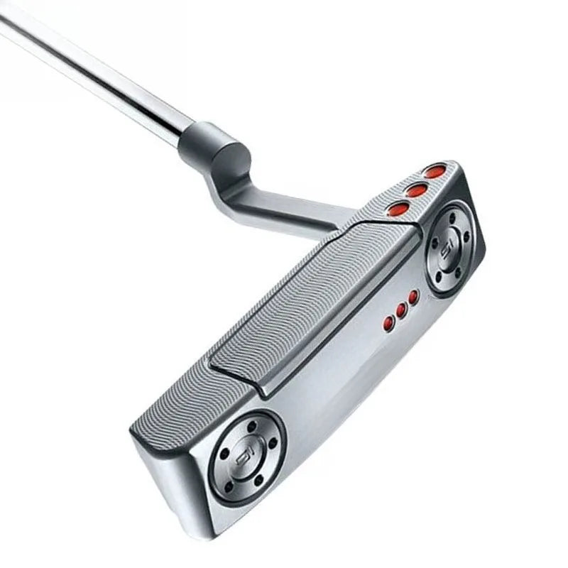 Putter lame argenté usiné à alignement trois points, 32 à 35 pouces