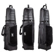 Housse de voyage golf à coque rigide repliable et roulettes