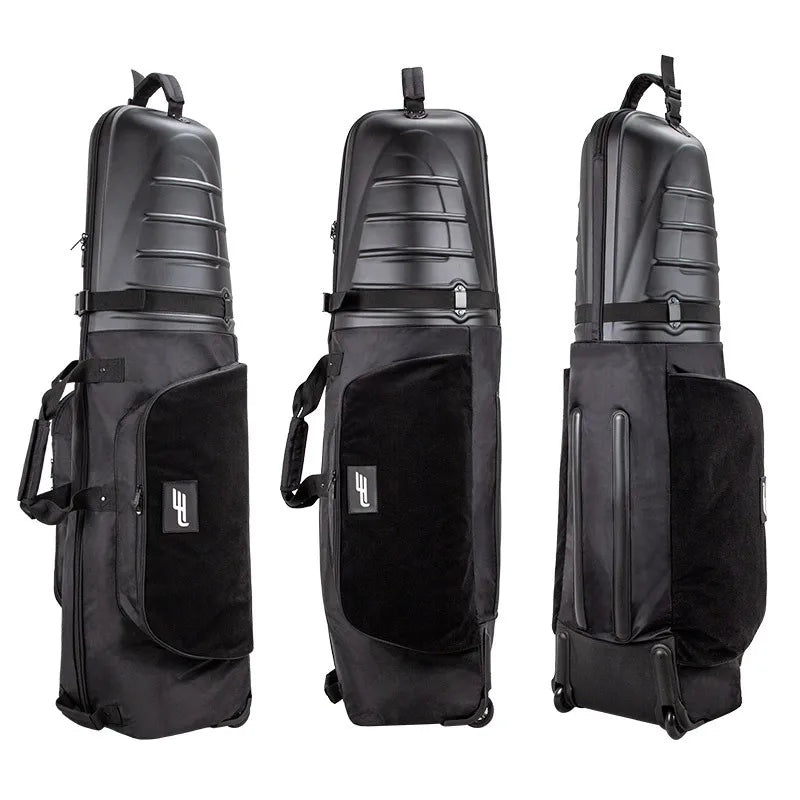Housse de voyage golf à coque rigide repliable et roulettes