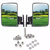 Rétroviseurs latéraux de voiturette de golf – paire de miroirs avec vis, écrous et rondelles en acier inoxydable