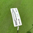 Putter lame blanc quadrillé, ligne d'alignement centrale, 34 pouces, homme et femme