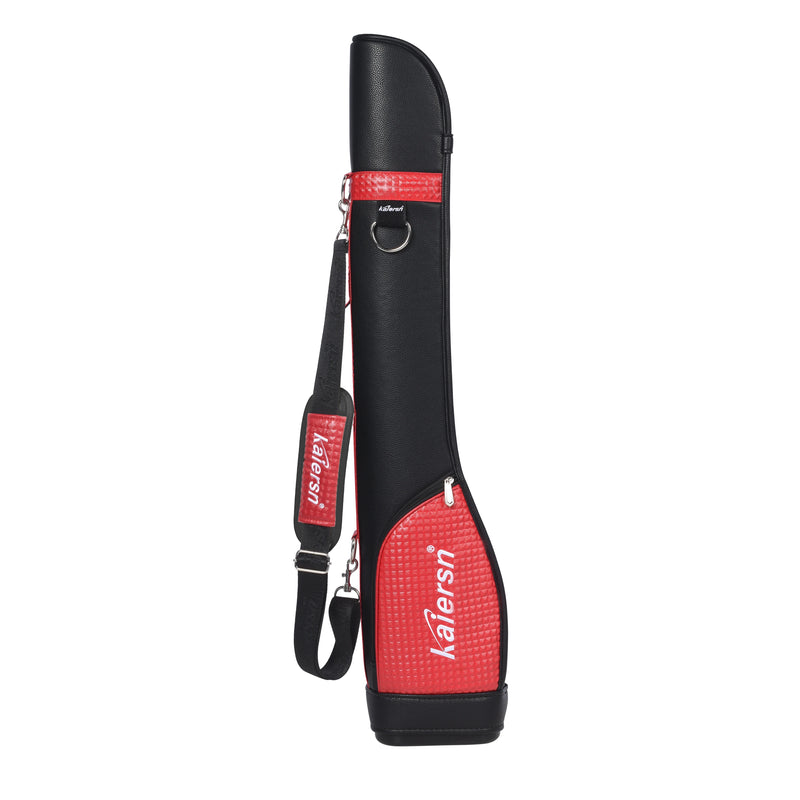 Sac de golf pencil en cuir PU – coloris noir et rouge