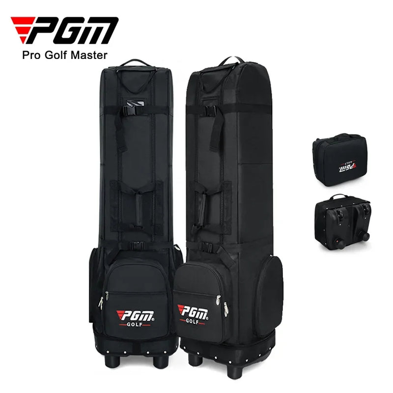 Housse de voyage golf pliable à double zip et roulettes, 134 cm