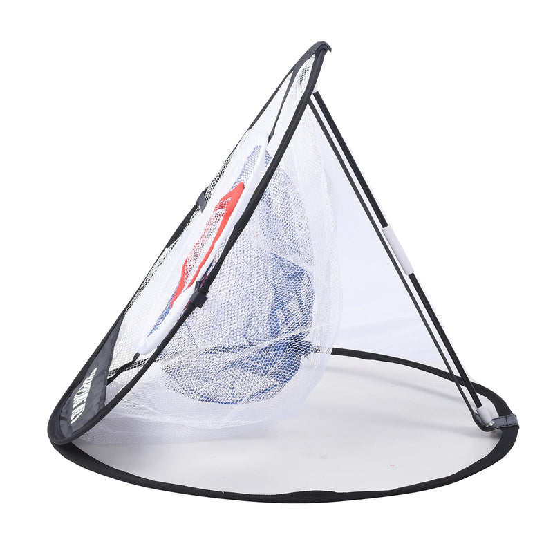 Filet de golf pliable avec cible de chipping – vue de côté du filet déployé