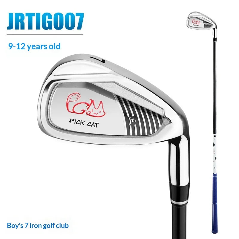 Club de golf enfant fer 7 – taille 9-12 ans, noir et rouge