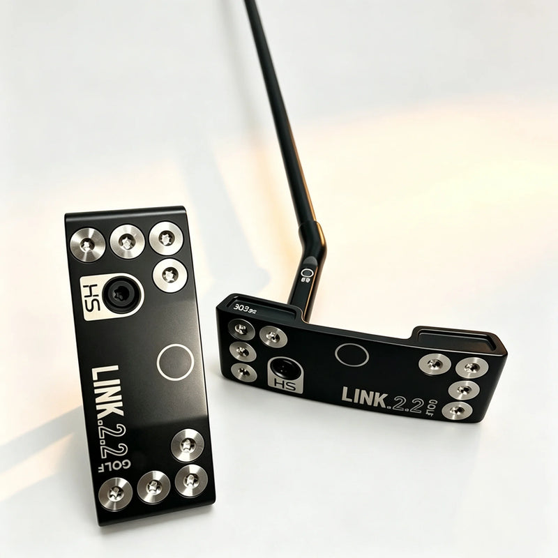 Putter lame noir à couple nul – tête vue de dessus et de profil avec le manche