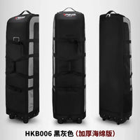 Housse de voyage golf pliable – version rembourrée noir et gris, trois vues