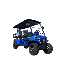 Voiturette de golf 4 places – version 6 places sur fond blanc