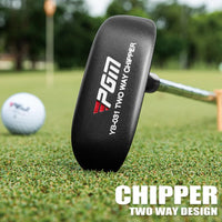 Chipper golf ambidextre – gros plan sur la tête large posée sur l'herbe