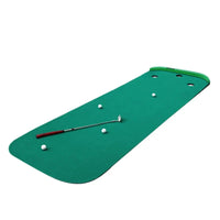 Tapis de putting 300 x 100 cm – tapis en velours brossé avec putter et balles