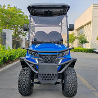 Voiturette de golf électrique surélevée bleue 2, 4, 6 ou 8 places personnalisable