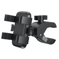 Support de téléphone pour voiturette de golf – vue d'ensemble du support noir