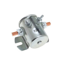 Relais solénoïde 12 V pour voiturette de golf – vue de trois quarts du boîtier nickelé