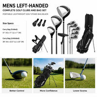 Set de golf complet gaucher – composition du set et dimensions du sac