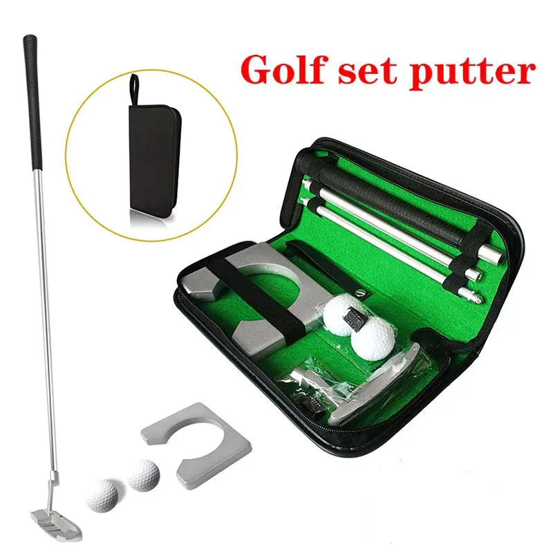 Mini kit de putting golf avec putter détachable et sac de rangement