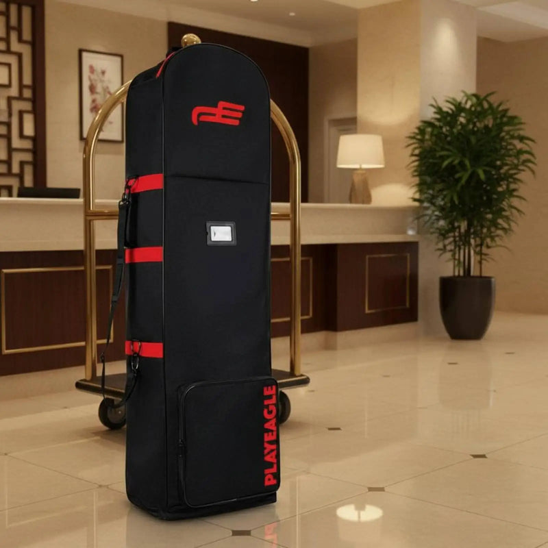Housse de voyage golf pliable à roulettes en Oxford, 128 cm de haut