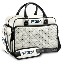 Sac boston de voyage blanc et noir – deux poignées, bandoulière et grande poche à l'avant