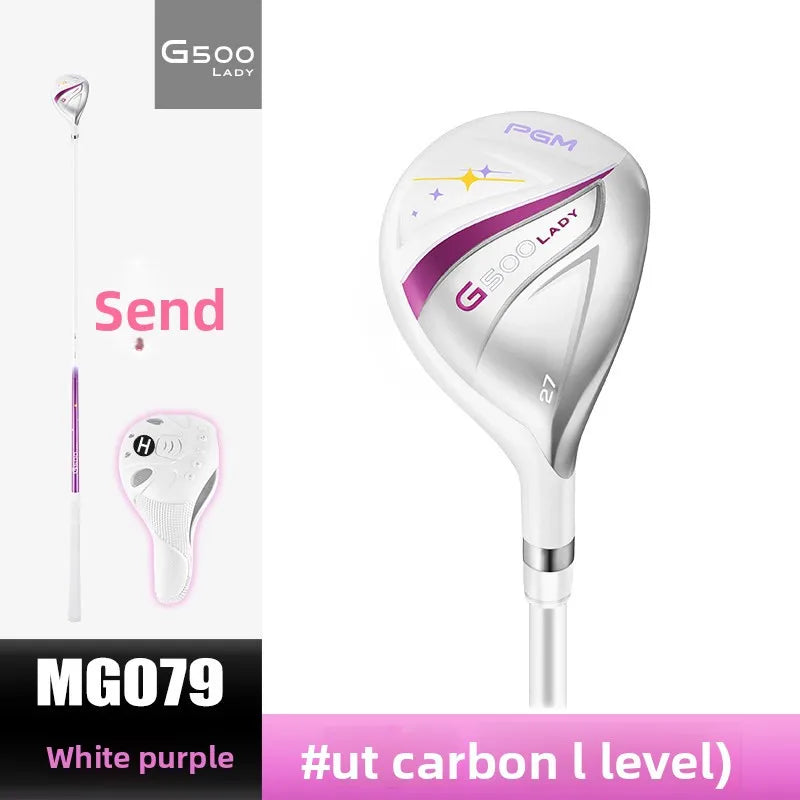 Driver de golf femme – hybride UT, blanc et violet