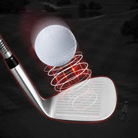 Wedge de golf gaucher – schéma de l'impact de la balle sur la face