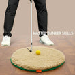 Tapis de bunker golf rond de 50 cm, pliable, 2 balles souples en PU
