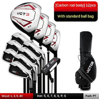 Set de golf complet homme droitier – 12 clubs à manche carbone avec sac noir