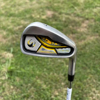 Fer 7 golf dos creux – version homme, tête dorée et manche acier
